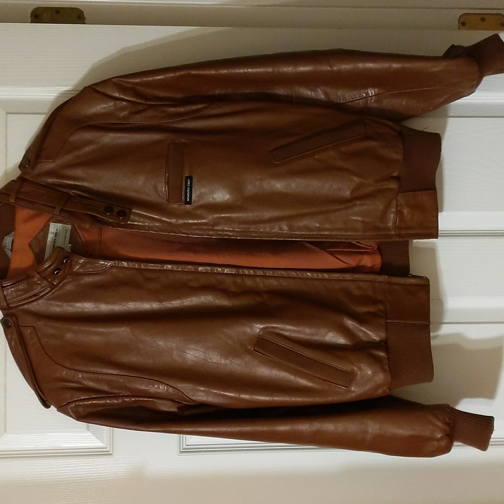 Vintage Members Only Brown Leather Jacket